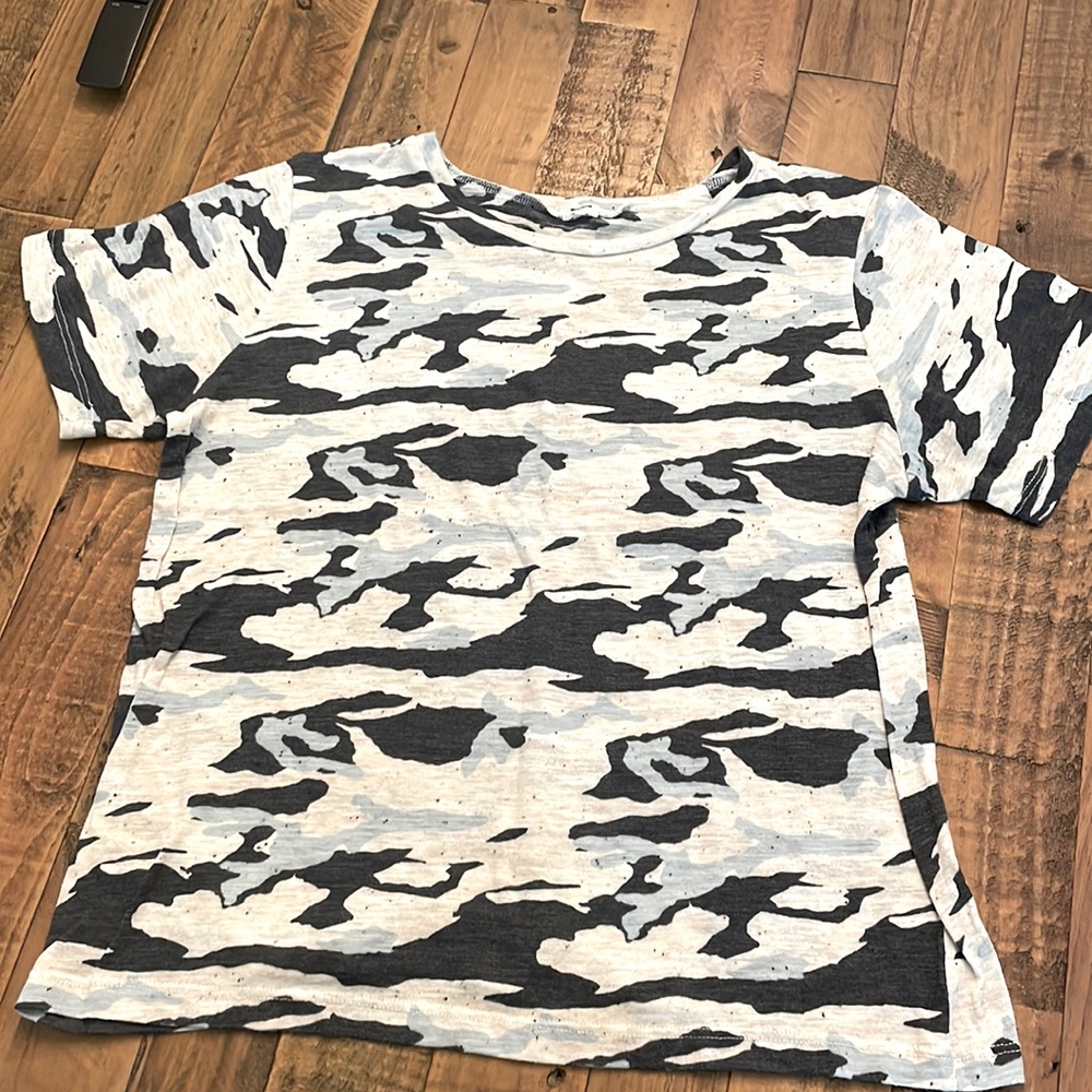 MONROW short sleeve blue Camo tee